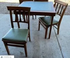 Vintage folding table and chairs